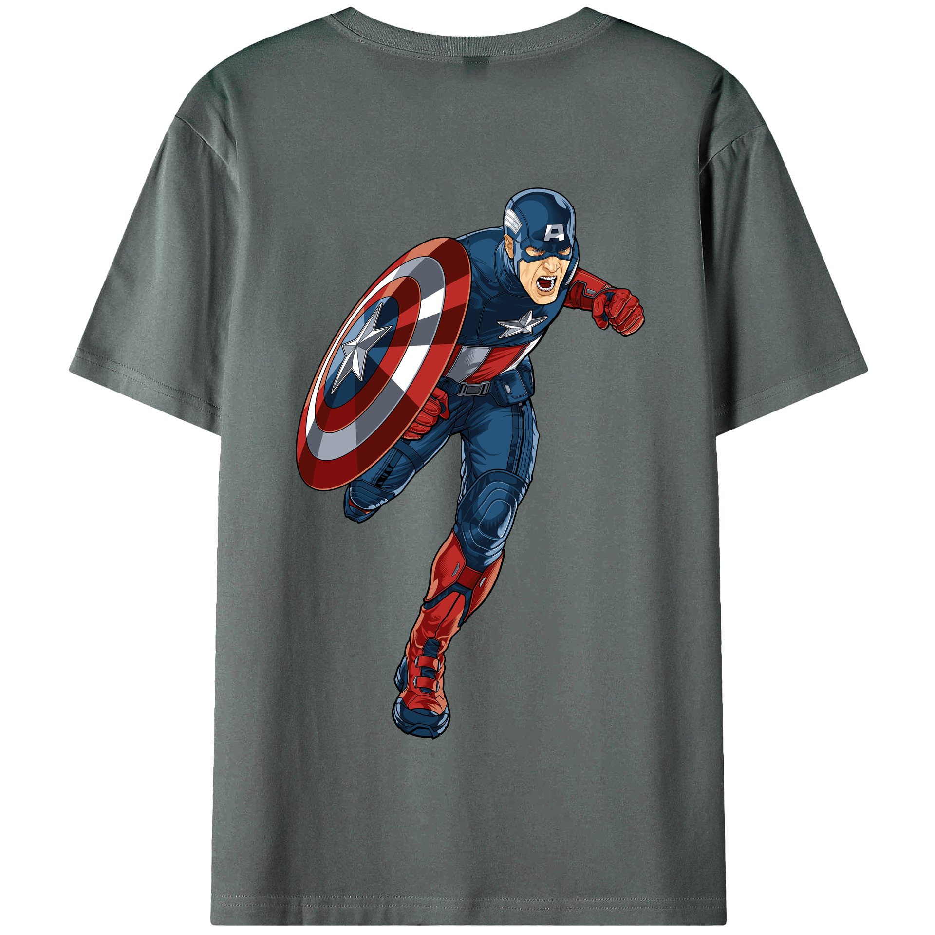 （画像用） アベンジャーズ The Avengers 綿100％半袖Tシャツ（背面プリント）
